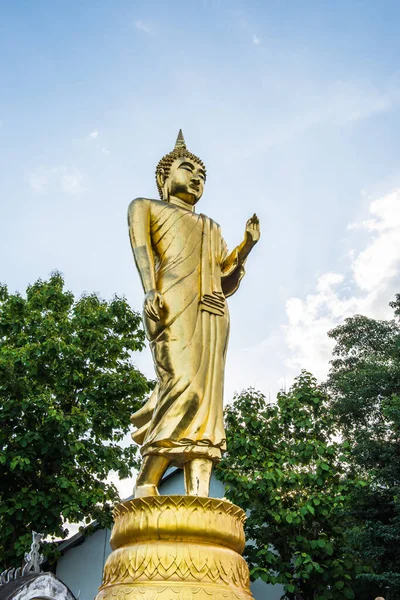 Walking Buddha Statue Phra Khao Noi Temple Thailand — Stock Photo, Image