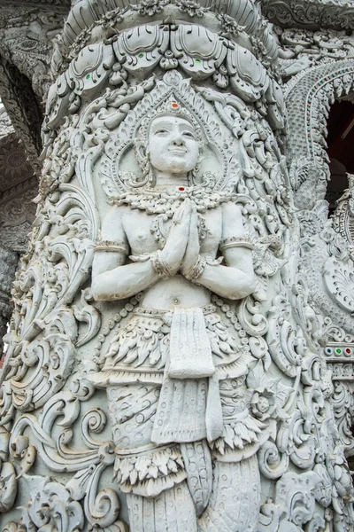 Bela Arte Moldagem Templo Mingmuang Tailândia — Fotografia de Stock