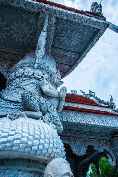 Bela Arte Moldagem Templo Mingmuang Tailândia — Fotografia de Stock