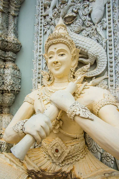 Beautiful Molding Art Mingmuang Temple Thailand — Stock Photo, Image