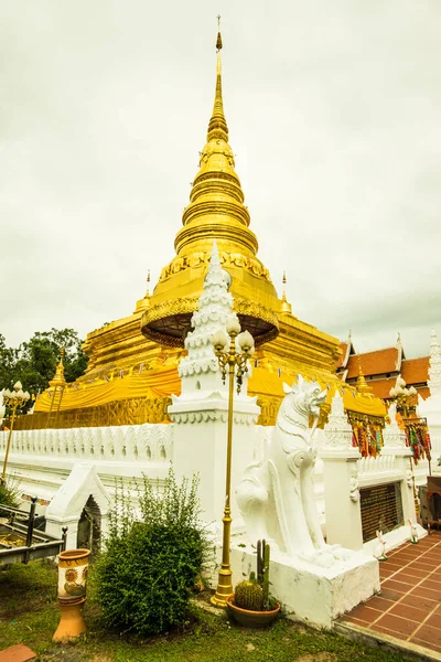 Gyönyörű Pagoda Prathat Chaehaeng Templom Nan Tartományban Thaiföld — Stock Fotó