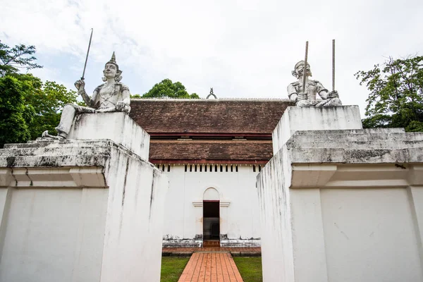 Lanna Stijl Kerk Prathat Chaehaeng Tempel Thailand — Stockfoto