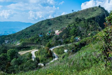 Tayland 'ın Chiangrai eyaletindeki Doi Pha Tang' da Dağ Manzarası.