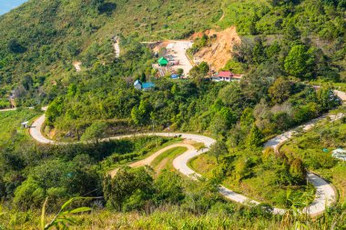 Tayland 'ın Chiangrai eyaletindeki Doi Pha Tang' da Dağ Manzarası.