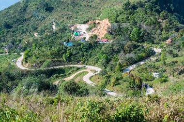 Tayland 'ın Chiangrai eyaletindeki Doi Pha Tang' da Dağ Manzarası.