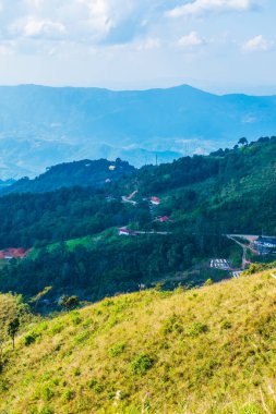 Tayland 'ın Chiangrai eyaletindeki Doi Pha Tang' da Dağ Manzarası.