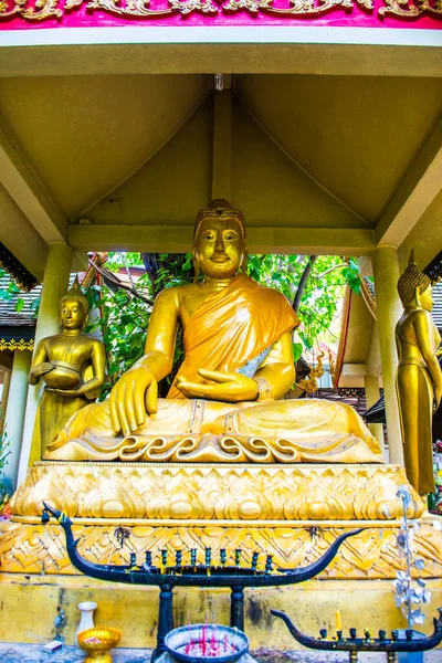 Estátua Buddha Rattana Mengrai Província Chiang Rai Tailândia — Fotografia de Stock
