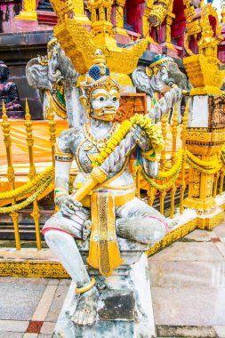 Phra 'daki antik dev heykel Suthon Mongkhon Khiri tapınağı, Tayland.