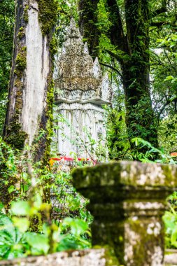 Doi Inthanon Ulusal Parkı 'ndaki Kral Inthanon Anıt Tapınağı, Tayland.