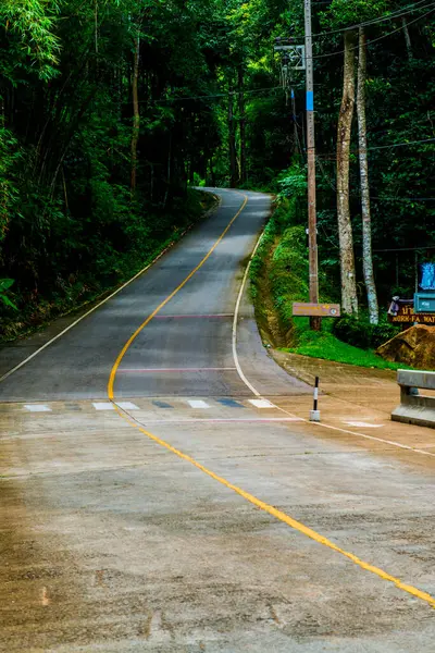 Petite Route Sur Montagne Thaïlande — Photo