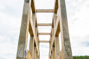 Suspension bridge at Mae Kuang Udom Thara dam, Thailand.