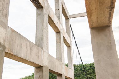 Suspension bridge at Mae Kuang Udom Thara dam, Thailand.