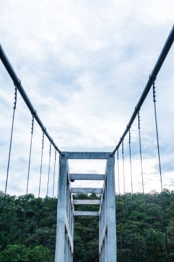 Suspension bridge at Mae Kuang Udom Thara dam, Thailand.