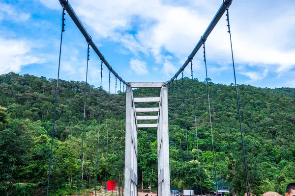Suspension Bridge Mae Kuang Udom Thara Dam Thailand — Foto Stock