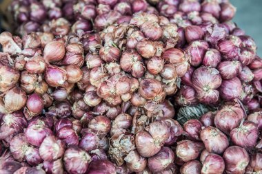 Tayland 'ın kırmızı soğan arka planı.