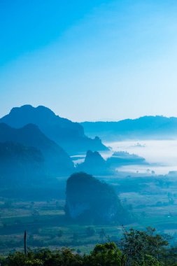 Phu Langka Ulusal Parkı, Tayland Güzel Dağ Manzarası.