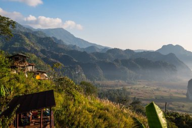 Phu Langka Ulusal Parkı, Tayland Güzel Dağ Manzarası.