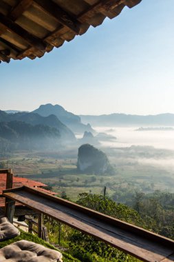 Phu Langka Ulusal Parkı, Tayland Güzel Dağ Manzarası.