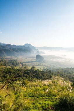 Phu Langka Ulusal Parkı, Tayland Güzel Dağ Manzarası.