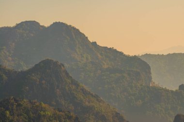 Phu Langka Ulusal Parkı, Tayland Güzel Dağ Manzarası.