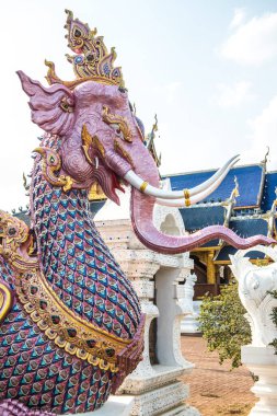 Tayland 'daki Ban Den Tapınağında Himmapan yaratığı.