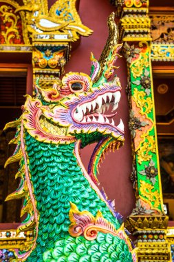 Himmapan hayvan heykeli Prayodkhunpol Wiang Kalong Tapınağı, Tayland.