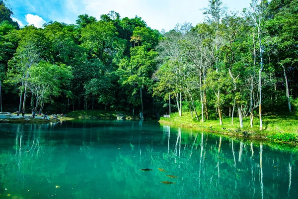 Emerald Pool Tham Luang Khun Nam Nang Non Forest Park — kuvapankkivalokuva
