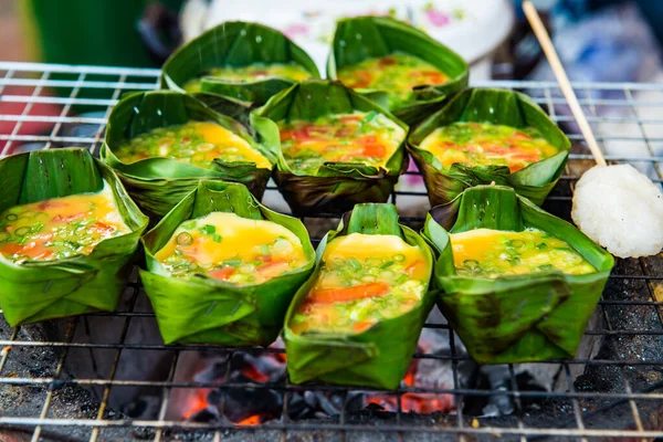 Północne Jedzenie Stylu Khai Pam Lub Tajskim Tajlandia — Zdjęcie stockowe