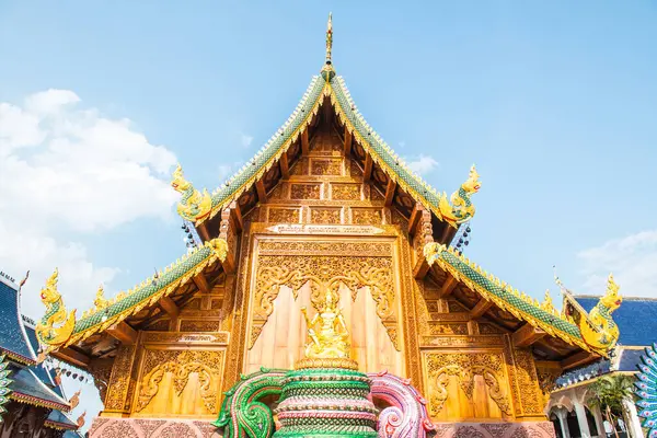 Bela Igreja Estilo Tailandês Templo Ban Den Tailândia — Fotografia de Stock