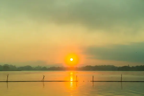 Lago Kwan Phayao Hora Manhã Tailândia — Fotografia de Stock
