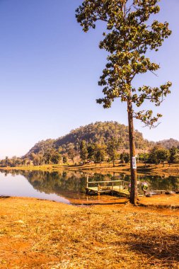 Tayland 'ın Chiangmai eyaletinde göl manzarası.