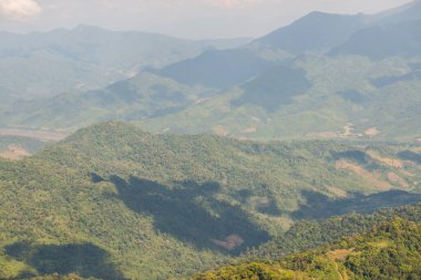 Tayland 'ın Chiangrai eyaletindeki Doi Pha Tang' da Dağ Manzarası.