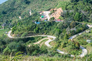 Tayland 'ın Chiangrai eyaletindeki Doi Pha Tang' da Dağ Manzarası.