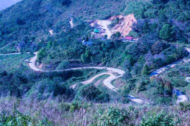 Tayland 'ın Chiangrai eyaletindeki Doi Pha Tang' da Dağ Manzarası.