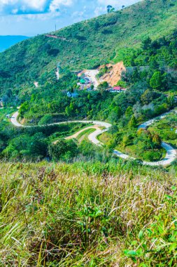 Tayland 'ın Chiangrai eyaletindeki Doi Pha Tang' da Dağ Manzarası.