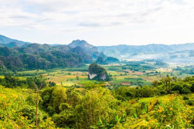 Phu Langka Ulusal Parkı, Tayland Güzel Dağ Manzarası.