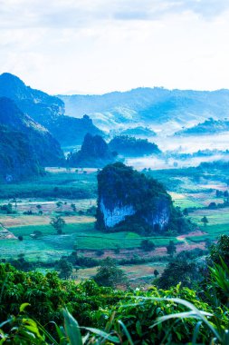 Phu Langka Ulusal Parkı, Tayland Güzel Dağ Manzarası.