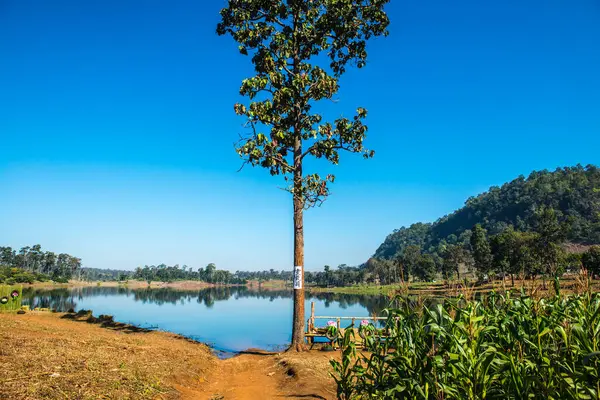 Tayland 'ın Chiangmai eyaletinde göl manzarası.