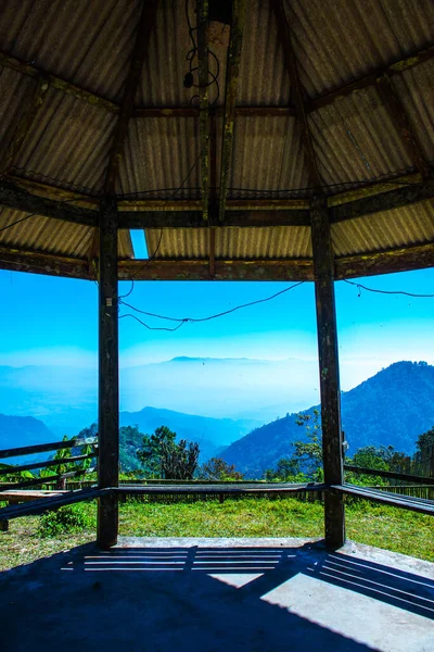 Bergzicht Vanaf Rusthuis Chiangmai Provincie Thailand — Stockfoto