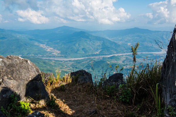 Top View at Doi Pha Tang in Chiangrai Province, Thailand.