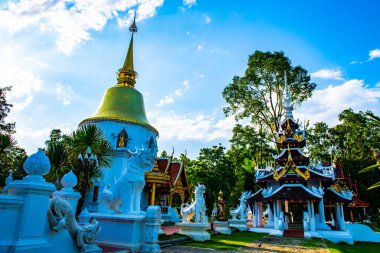 Watphadarabhirom tapınağının güzel manzarası, Tayland.