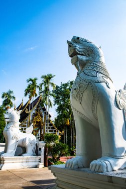 Watphadarabhirom tapınağının güzel manzarası, Tayland.
