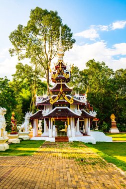 Watphadarabhirom tapınağının güzel manzarası, Tayland.