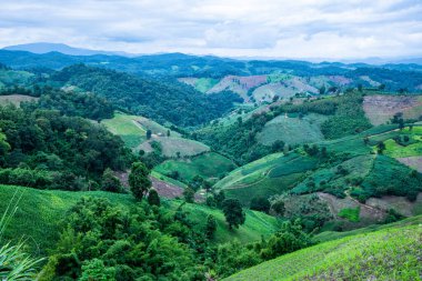 Tayland 'ın Phayao eyaletindeki dağ manzarası.