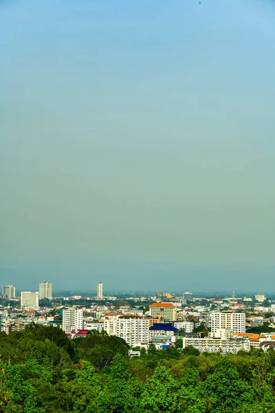 Miasto Chiangmai Błękitnym Niebem Tajlandia — Zdjęcie stockowe