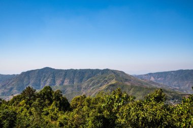 Doi Phu Kha 'nın Tayland' daki dağ manzarası.