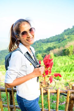 Doi Mon Cham, Chiang Mai 'de Taylandlı bir kadın..