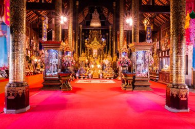 CHIANG MAI, THAILAND - 29 Mart 2020 Wat Pa Dara Phirom kraliyet tapınağı, Chiang Mai.