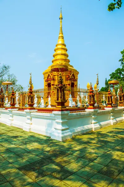Pagoda Oro Tempio Prathat Doi Wao Thailandia — Foto Stock