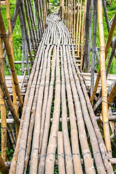 Small Bridge Rice Field Thailand — Stock Photo, Image